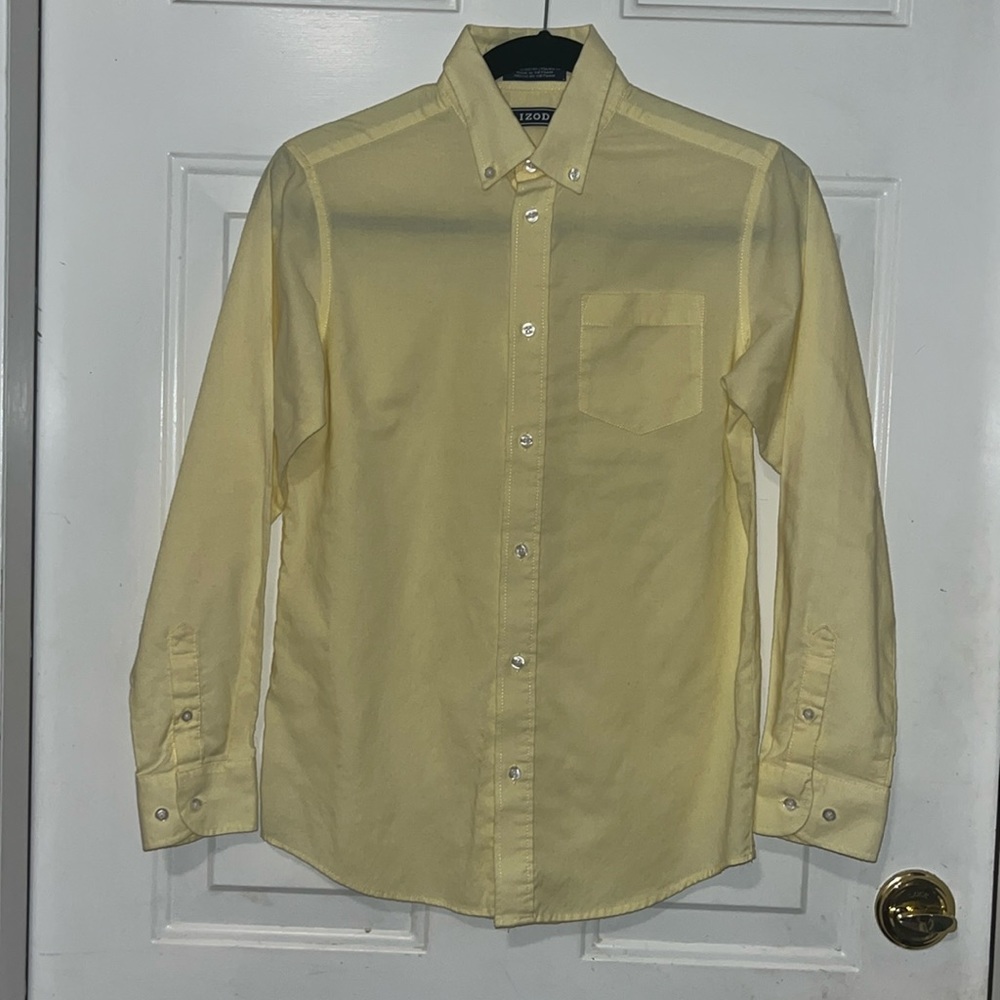Youth L long sleeve button up shirt
